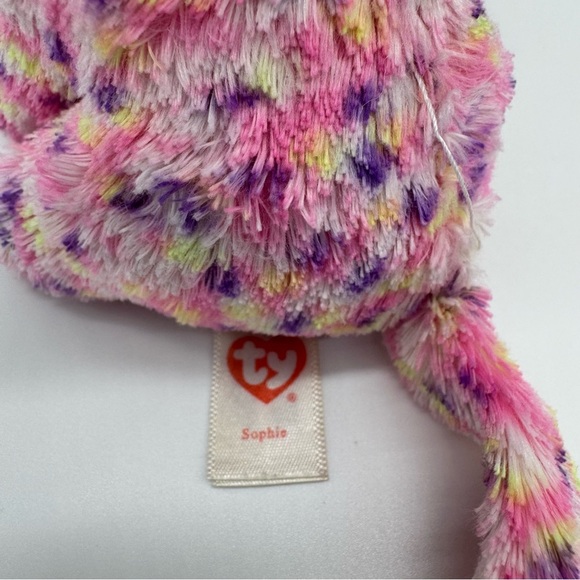 Ty Stuffed Animal Sophie- Pink and Green Cat - Picture 5 of 5